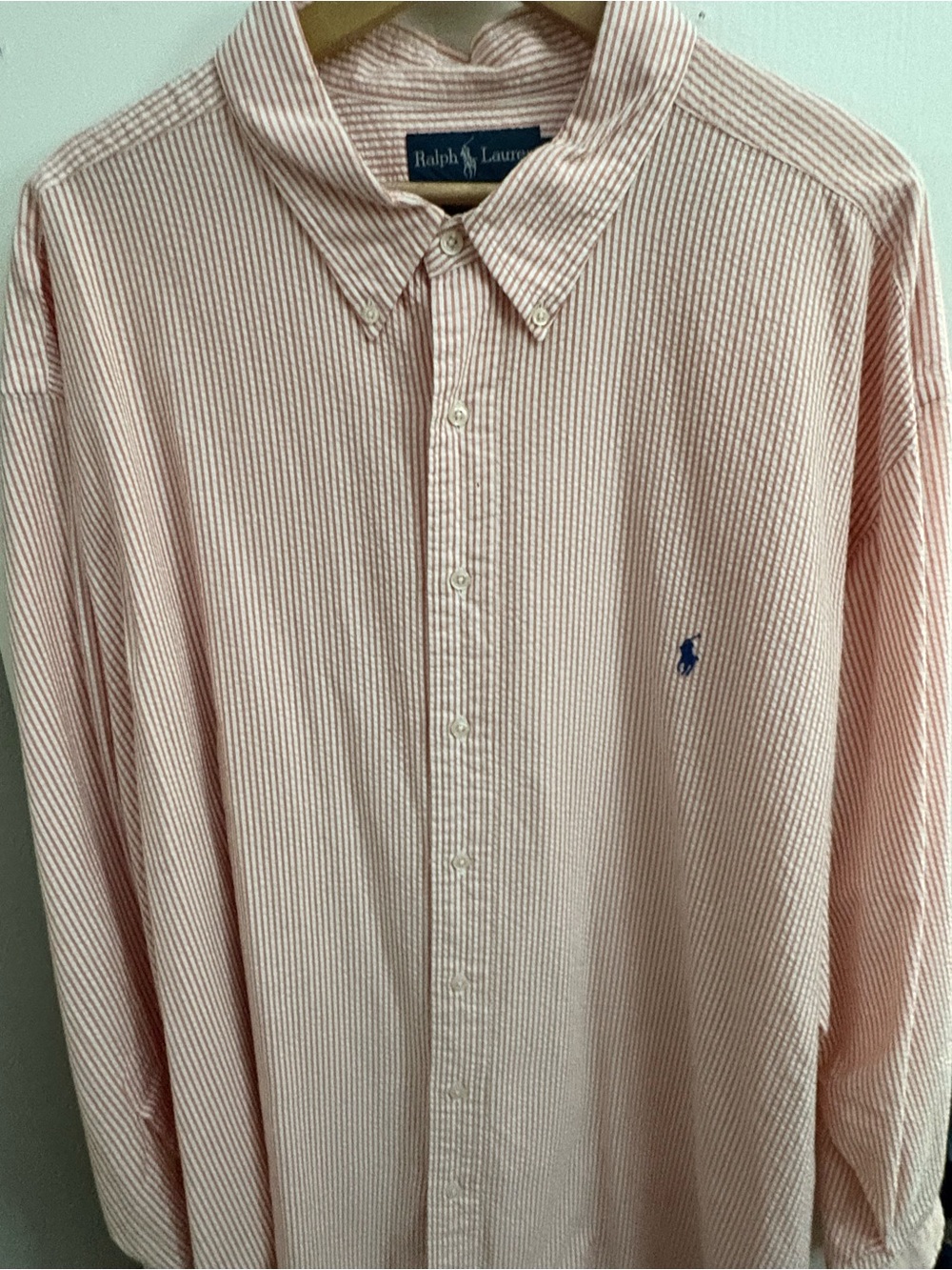 Ralph Lauren Light Pink Striped Button-Down Shirt